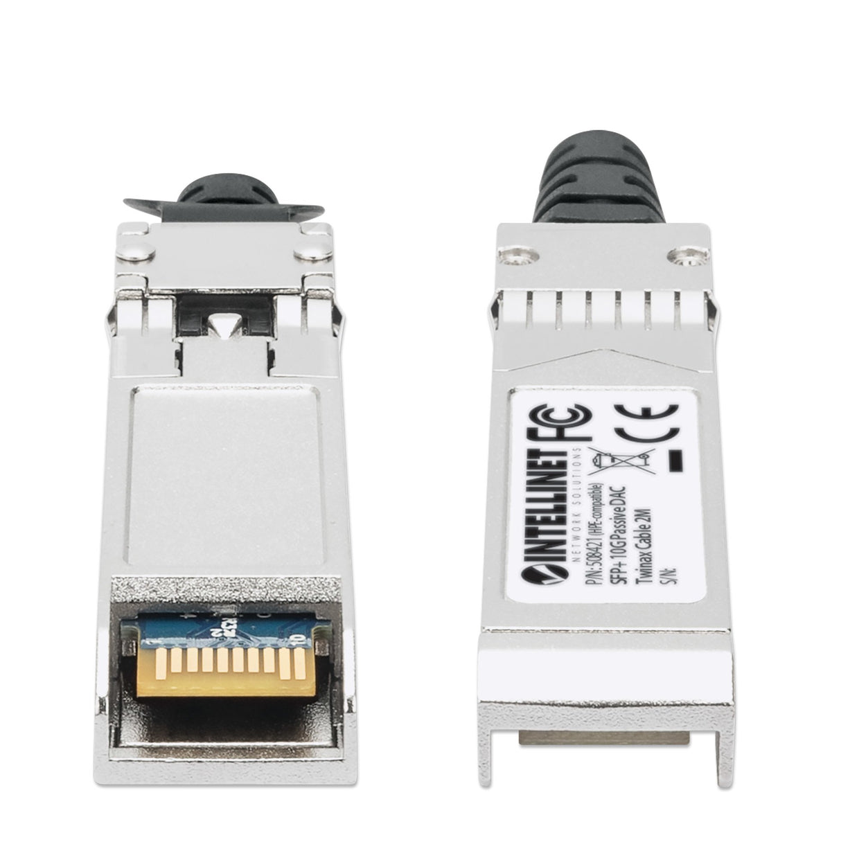 EAN 0766623508421 - Intellinet 508421 Cable de fibra óptica e InfiniBand 2 m SFP+ Negro, Plata imagen 3