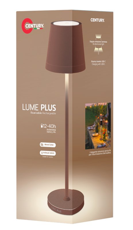 Lámpara Decorativa Led Century Lume Plus Corten 2,2w 2700k Tenue