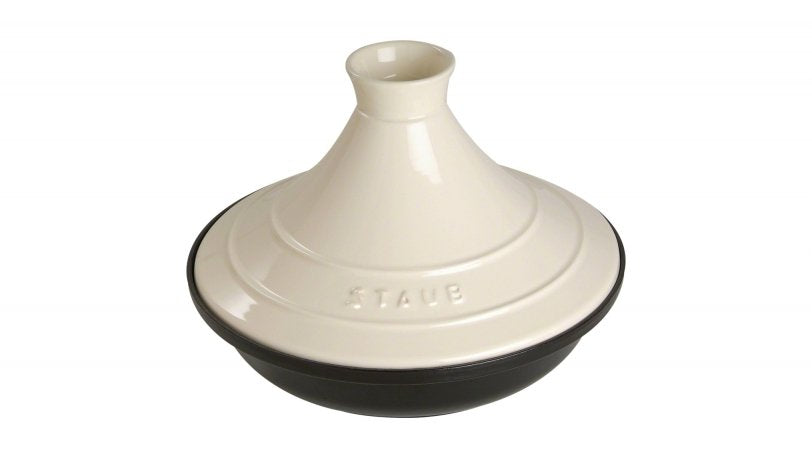 Staub Tajine 28cm Round, Cream Cast Iron, Tagine Specialities