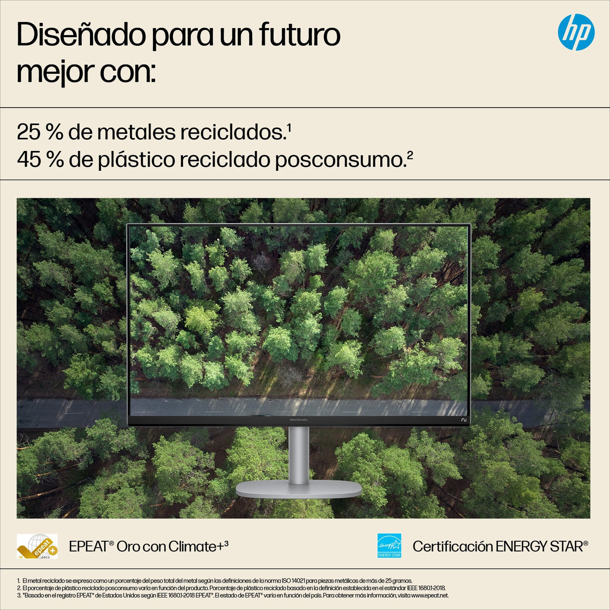 All In One Hp Omnistudio X 32-C1000ns, Copilot+ Pc, Intel Core Ultra 5 226v, 16gb, 1tb Ssd, 31,5", W11 - Plata Oscuro