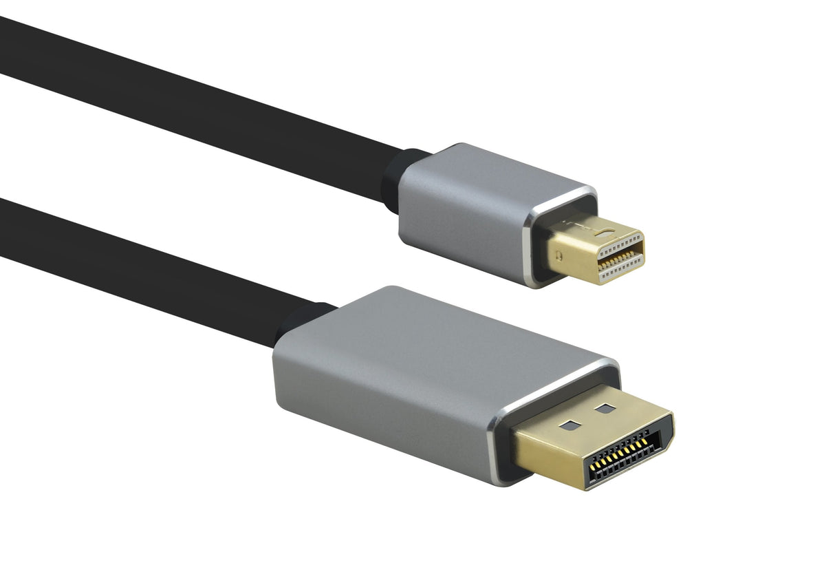 Helos Cable, Mini Displayport -> Displayport Premium 8k, 1,0m, Negro