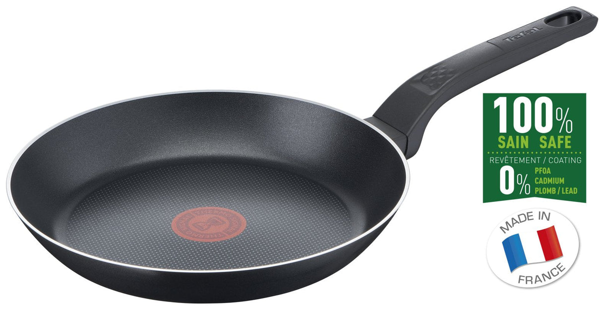 Sartén Tefal Easy Cook & Clean B5550433 Multiuso Alrededor, Pan Negro, Alrededor, Sartén Multiuso, Negro, Titanio, Aluminio, Thermo-Spot