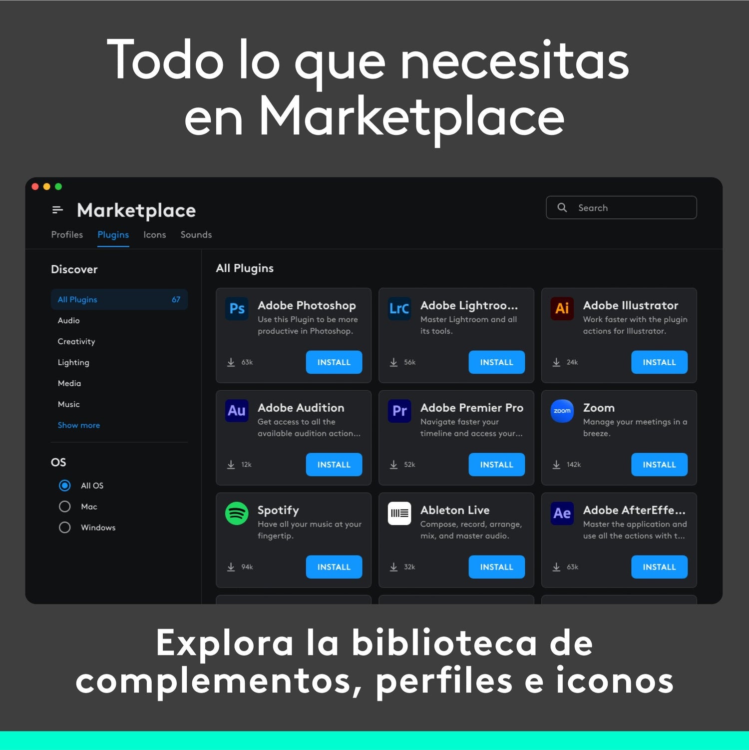 Logitech Master Series Mx Creative Console Conjunto De Teclado Y Teclado De Marcación Retroiluminación Usb-C Gris Pálido