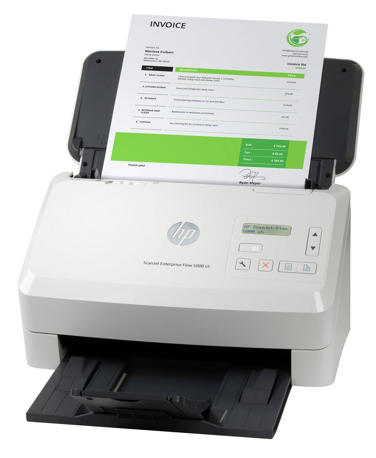 EAN 0193905029969 - HP ScanJet Enterprise Flow 5000 s5 Escáner alimentado con hojas 600 x 600 DPI A4 Blanco imagen 8