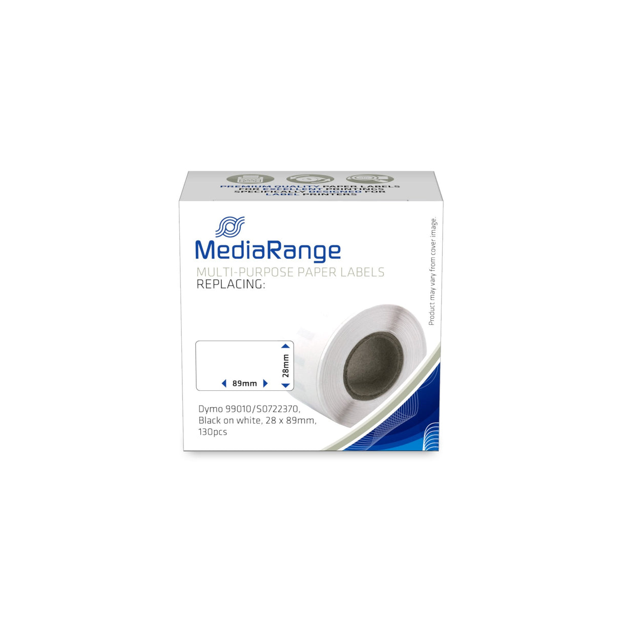 Mediarange Ge Schriftband 28x89mm Schw/Weiss Dymo 99010/S0722370 130stk