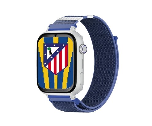 Savefamily Reloj Inteligente Infantil Savewatch Plus Edicion Atletico De Madrid Con Gps Y Llamada - Correa Tela Azul