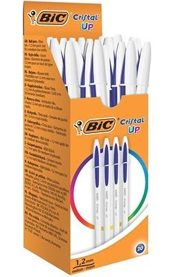 Bic Bolígrafo Cristal Up P/Media 1,2mm Azul Caja -20u-