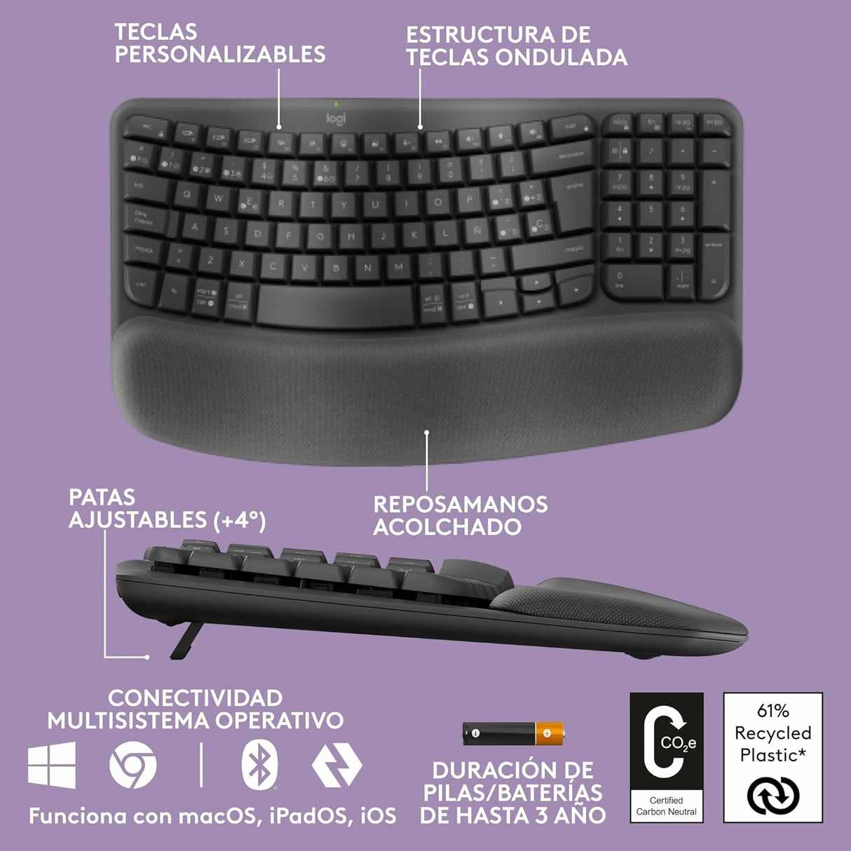 EAN 5099206117204 - Logitech 920-012296 teclado Oficina RF Wireless + Bluetooth imagen 11