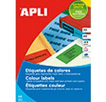 Apli Etiquetas Amarillas Permanentes 210.0 X 297.0mm 100 Hojas