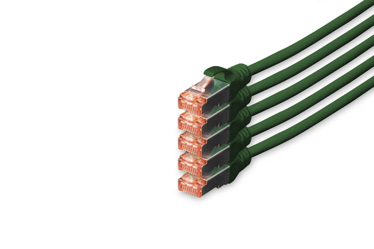 Cable Digitus S-Ftp Cat 6 Cu Lszh Awg 27/7 Lenght 10m 5 Pcs Verde