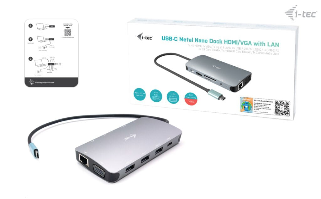 EAN 8595611703331 - i-tec Metal C31NANODOCKVGAPD base para portátil y replicador de puertos Alámbrico USB 3.2 Gen 1 (3.1 Gen imagen 7