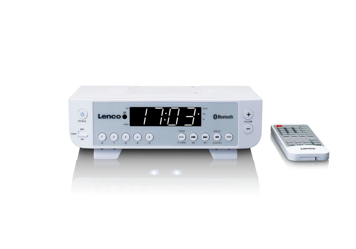 EAN 8711902041221 - Lenco KCR-100 Reloj Digital Blanco imagen 1