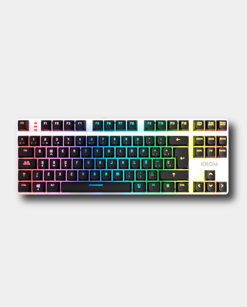 EAN 8436587975165 - Krom NXKROMKERNELPROSP teclado Juego USB + RF Wireless + Bluetooth QWERTY Español Negro, Blanco imagen 2