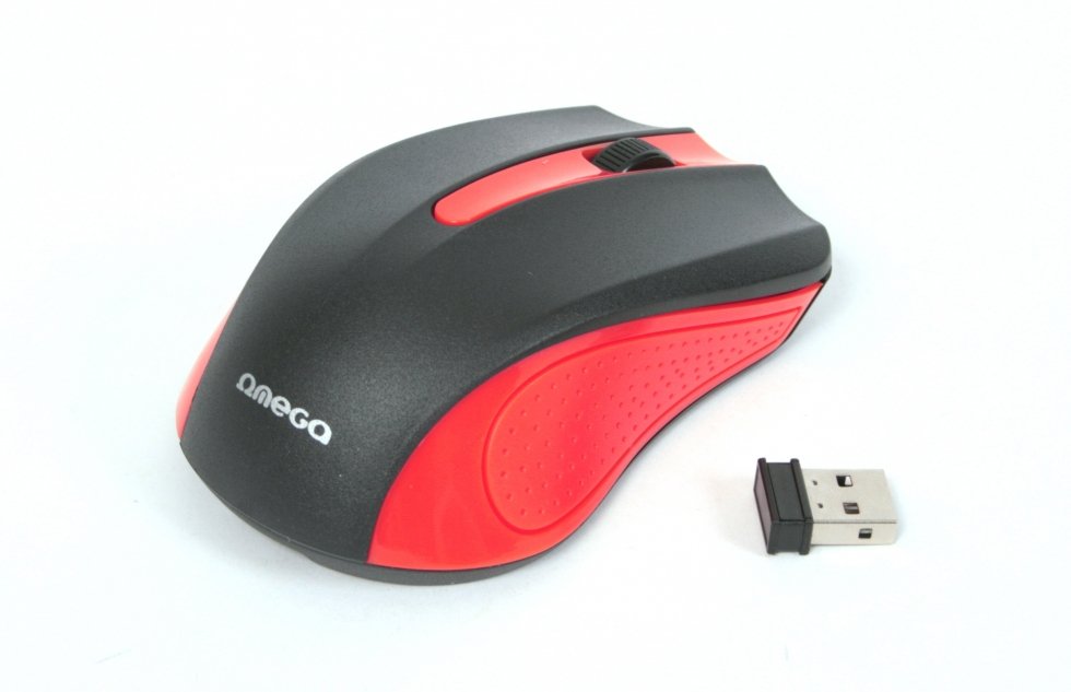 Omega Raton Inalambrico 2,4ghz 1000dpi Nano Usb Om0419r Rojo