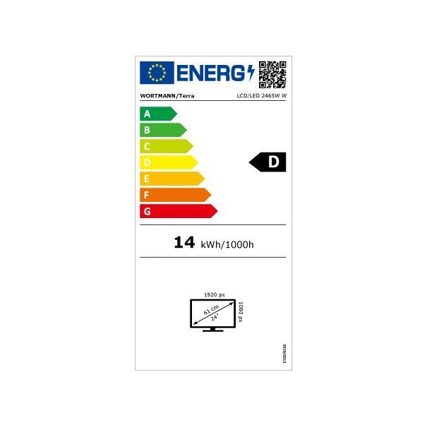 EAN 4039407077243 - TERRA 3030222 pantalla para PC 60,5 cm (23.8") 1920 x 1080 Pixeles Full HD LCD Blanco imagen 5