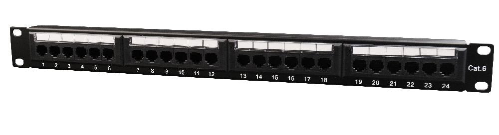 EAN 8716309079563 - Cablexpert Panel de Cat.6 24puertos con pasahilos trasero imagen 1