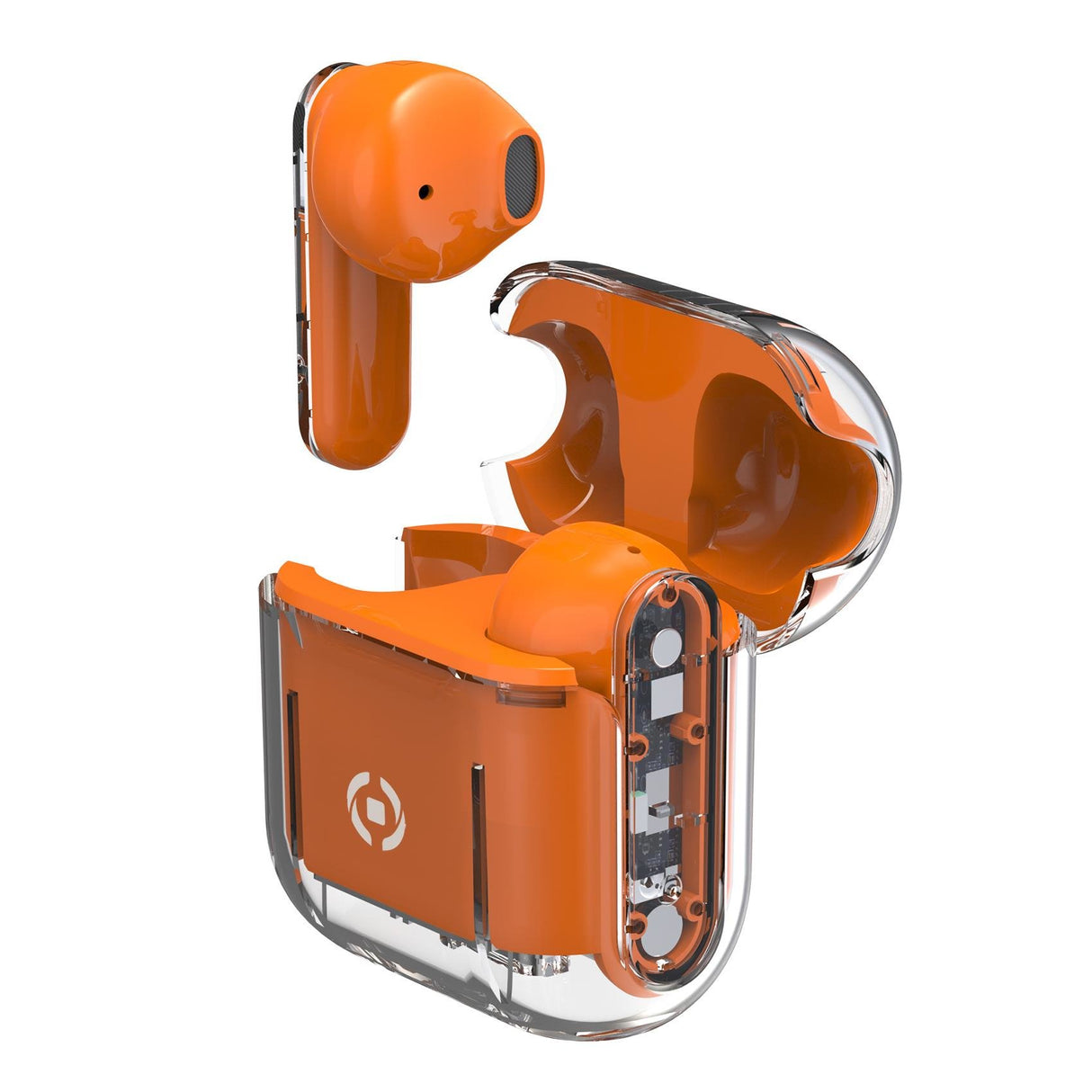 EAN 8021735201991 - Celly SHEER Auriculares True Wireless Stereo (TWS) Dentro de oído Llamadas/Música Naranja, Transparente imagen 1