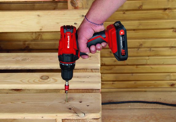Taladro/Destornillador Inalámbrico Einhell Tc-Cd 18-2 Li, 18 Voltios (Rojo/Negro, Batería De Iones De Litio De 1,5 Ah) 4513846