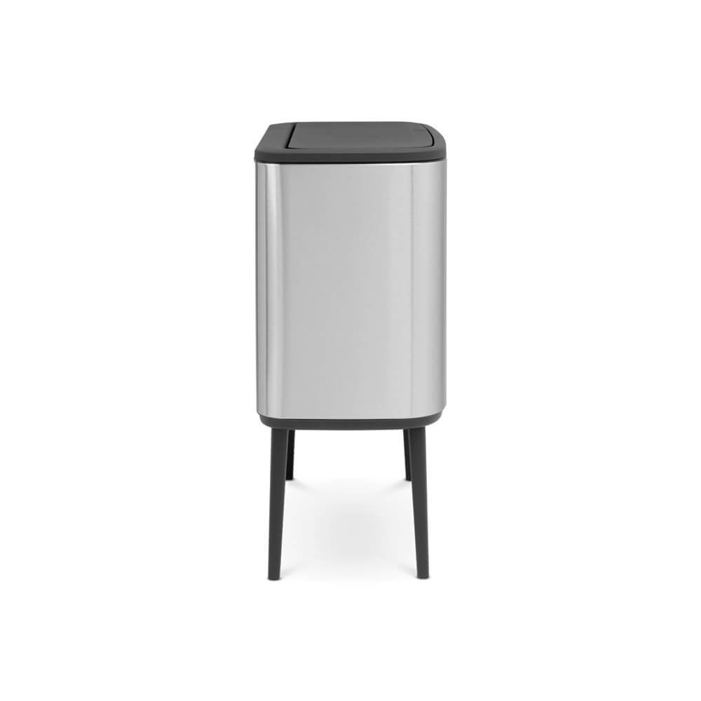 Brabantia 316081 Papelera 33 L Rectangular Acero Inoxidable Negro, Acero Inoxidable