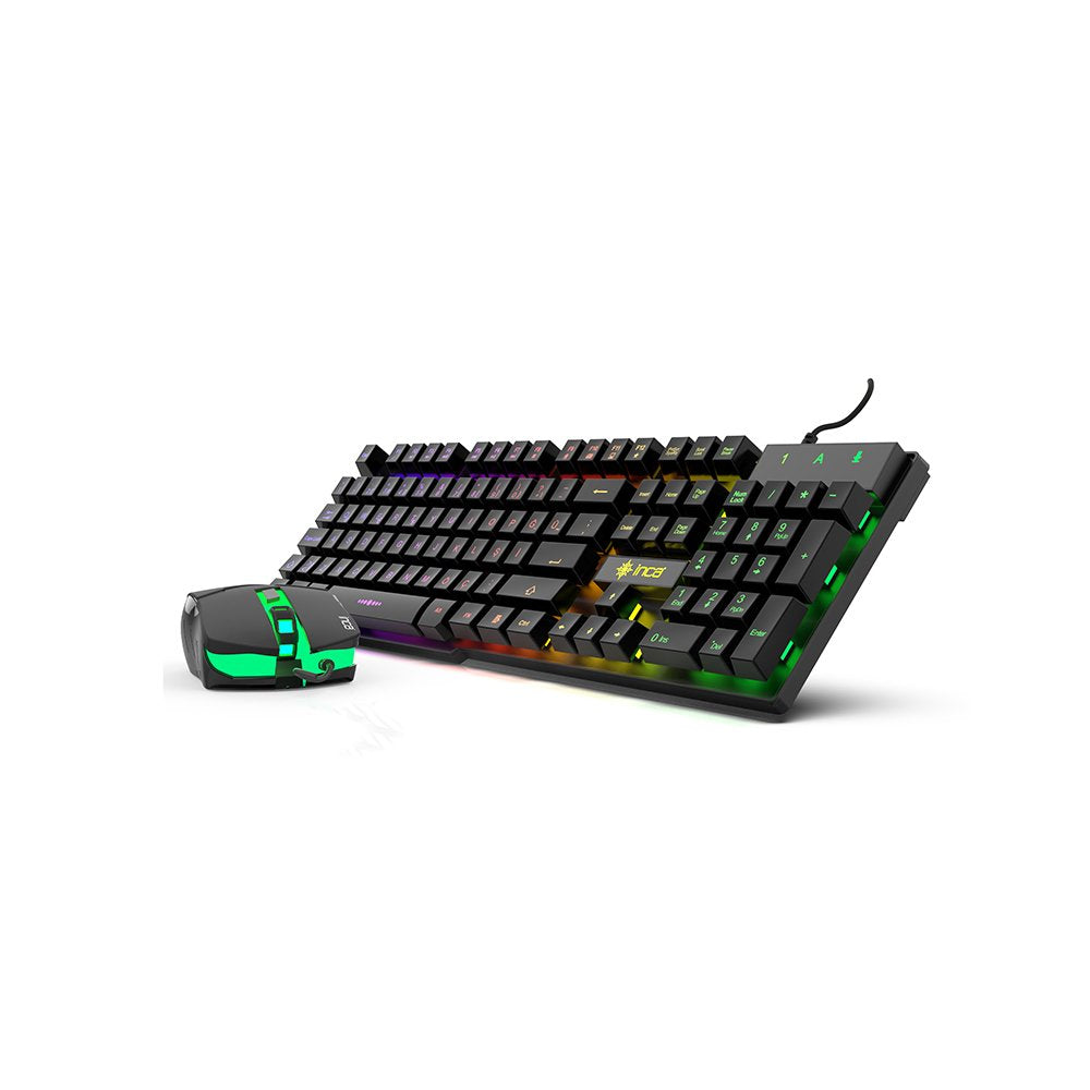 Teclado Aleman Inca Gaming Ikg-448 Inkl. Raton, Rgb, Retail