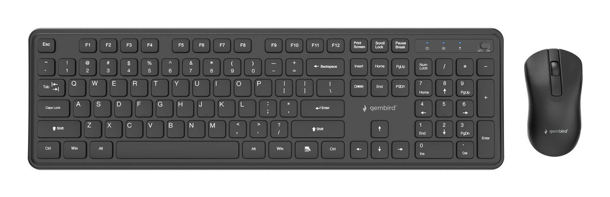 Gembird Slim Pro Business Wireless Desktop Set Negro Us Layout