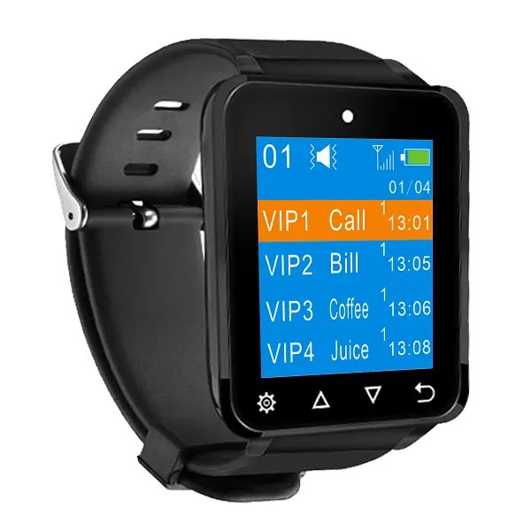 Avpos Avp-Ac-W01 Reloj Avisador Camareros - 4 Mensajes Simultaneos - Vibracion - Pitido - Negro