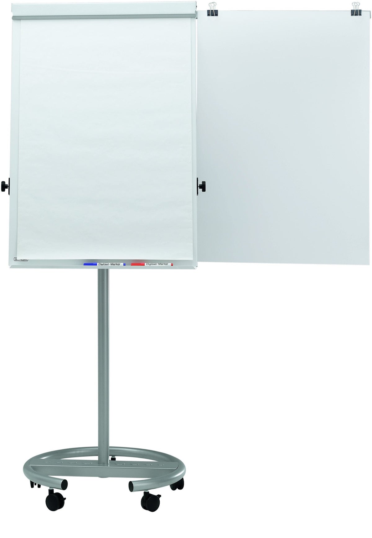 Flipchart Mauloffice, Rundfuss M. 2 Papierhaltern Plateado