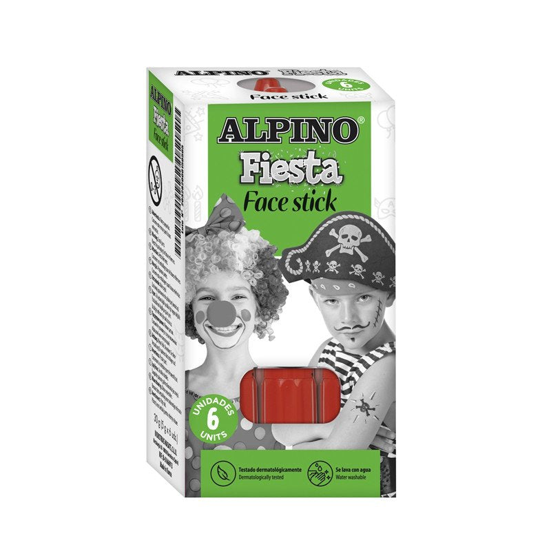 Alpino Maquillaje En Barra Fiesta Face Stick Caja De 6 Naranja