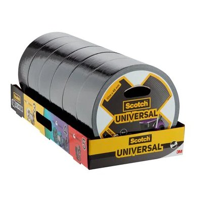 Cinta Americana Universal 3; 50 M X 48 Mm, Negra