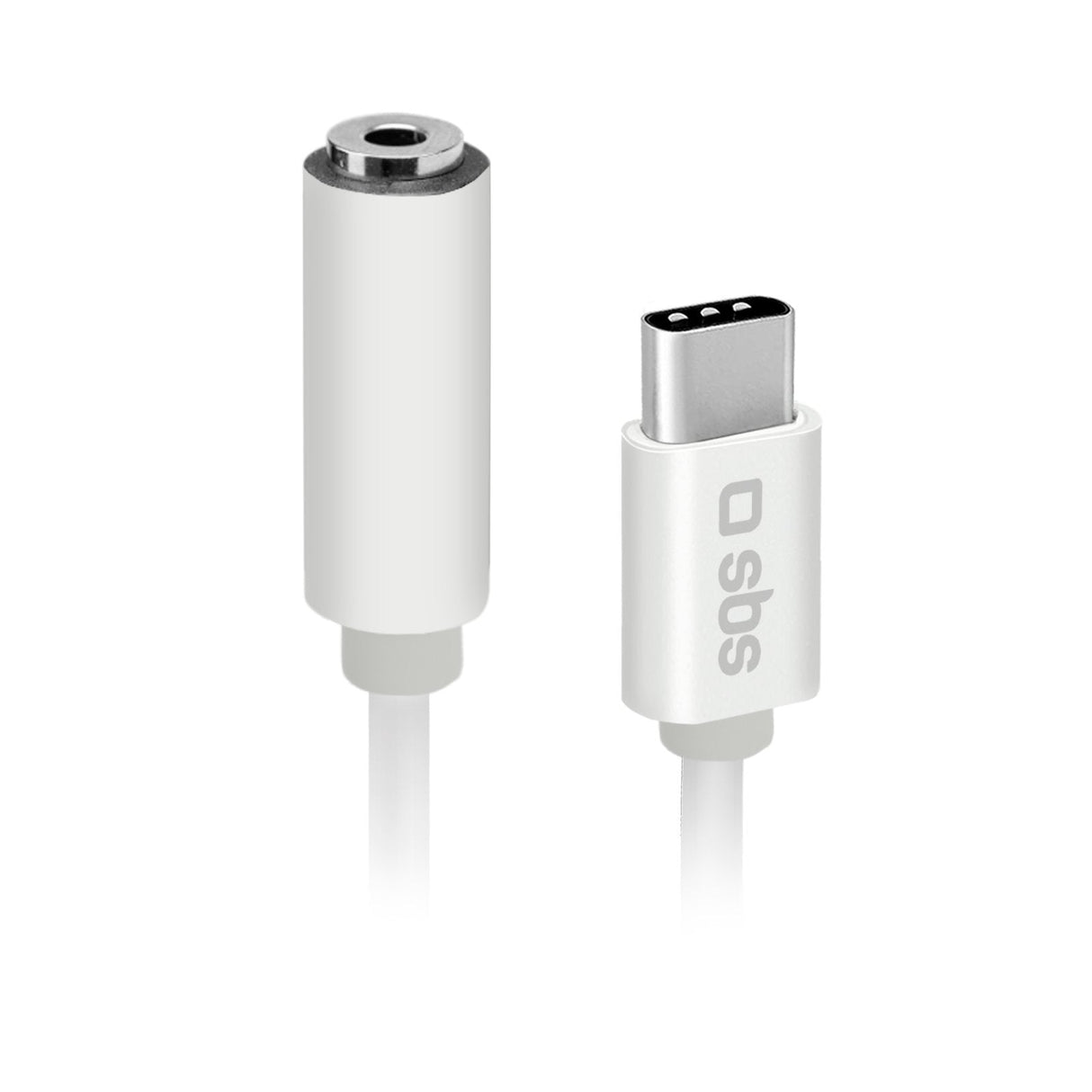 Sbs Teintjacktycfmw Cable De Teléfono Móvil Blanco 0,09 M 3,5mm Usb C