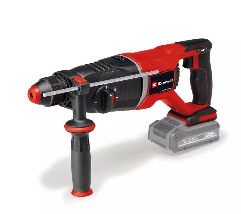 Taladro Percutor Inalámbrico Profesional Einhell Tp-Hd 18/26 D Li Bl - Solo 4514270 (Negro/Rojo, Sin Batería Ni Cargador, En Estuche Electrónico)