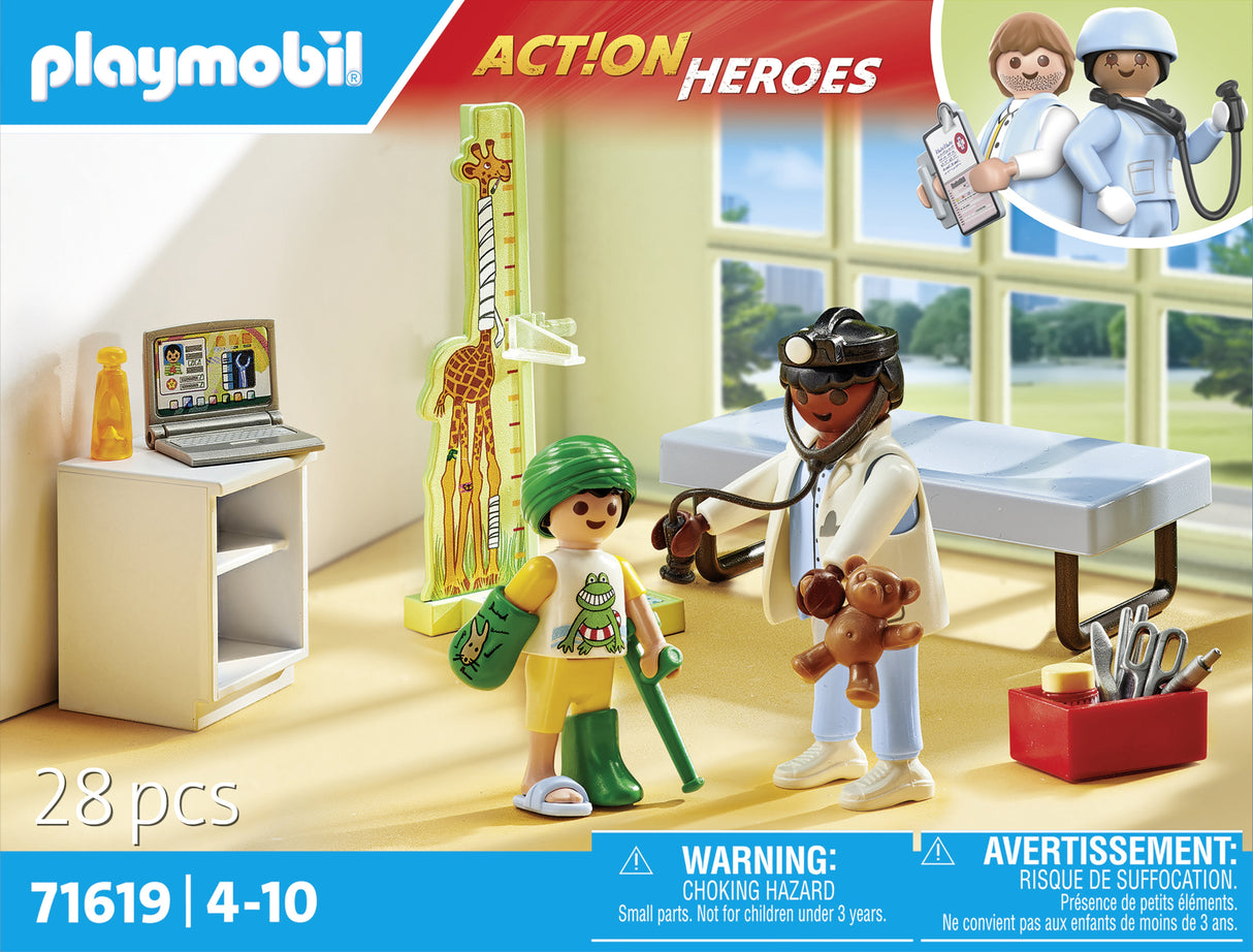 Playmobil Action Heroes: Pediatria Con Osito De Peluche