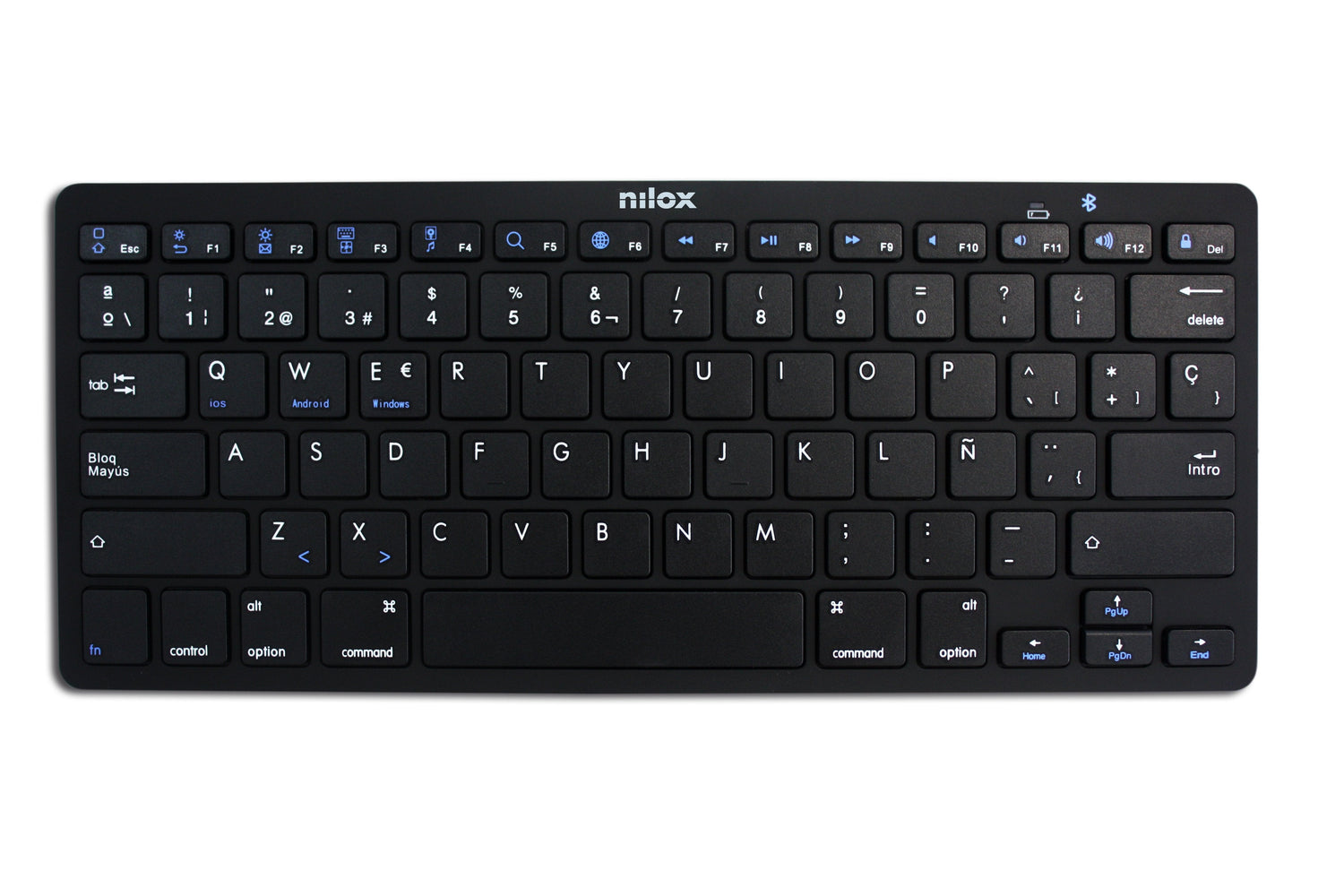 Teclado Español Nilox Bluetooth Negro