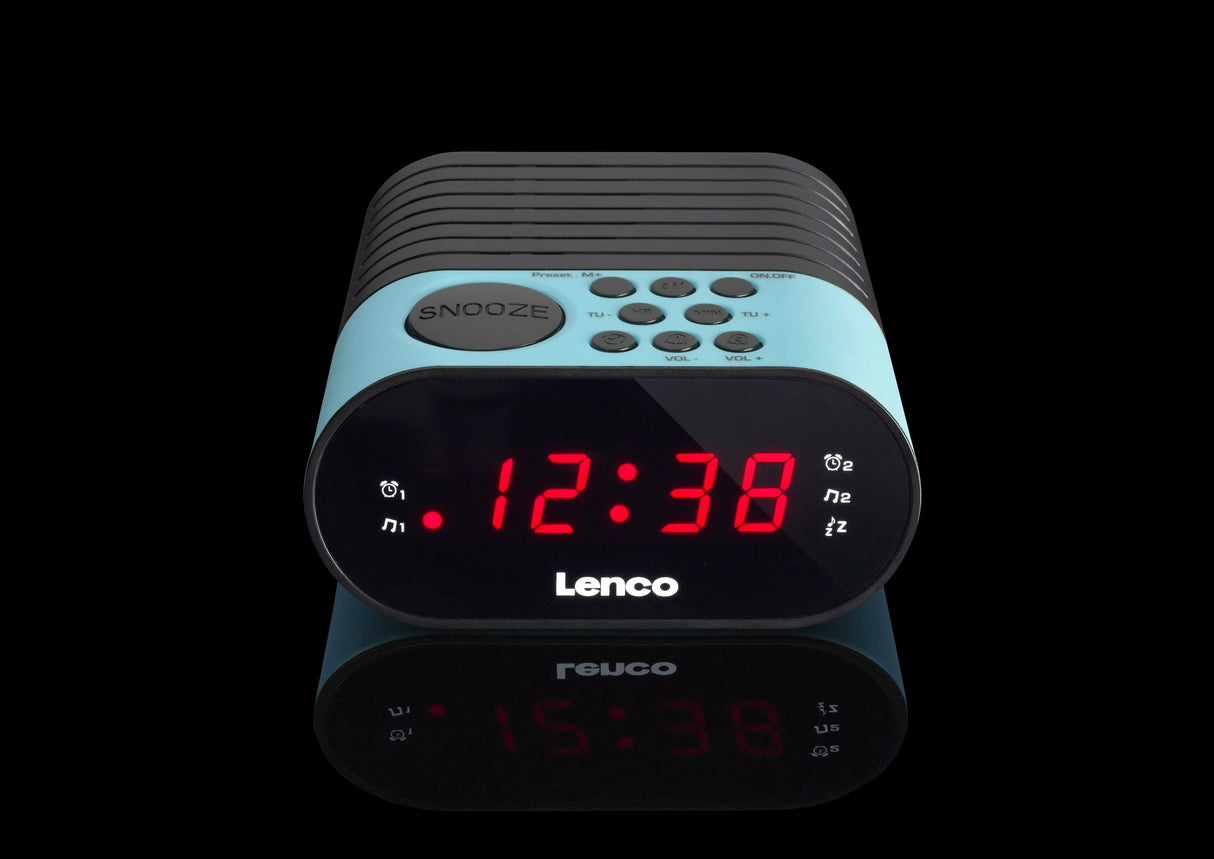 Lenco Cr-07 Radio Reloj Negro, Azul