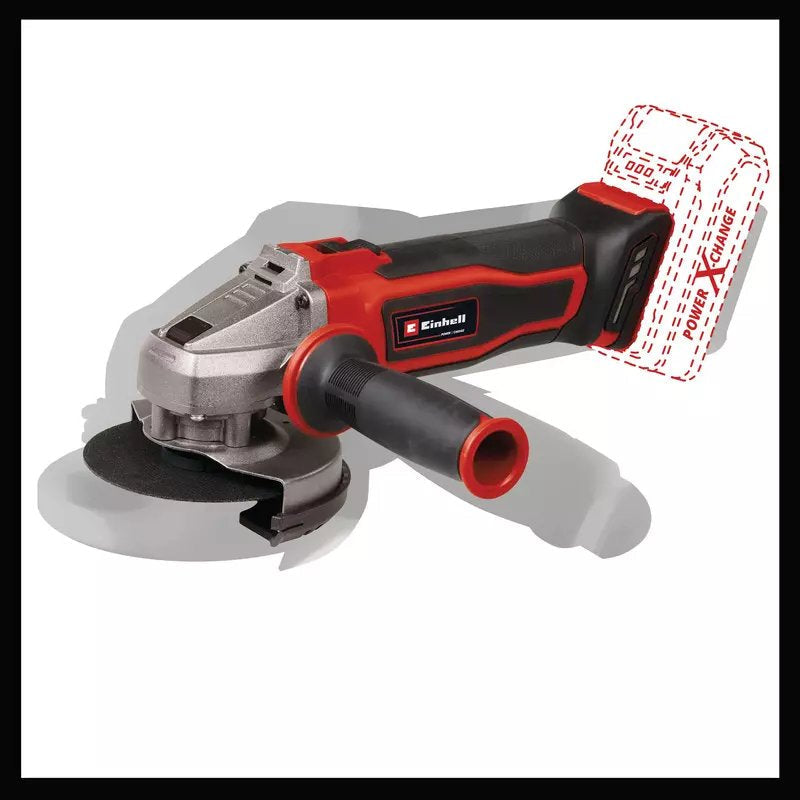 Amoladora Angular A Batería Einhell Te-Ag 18/115 Q Li Solo, 18 Voltios Rojo/Negro, Sin Batería Ni Cargador