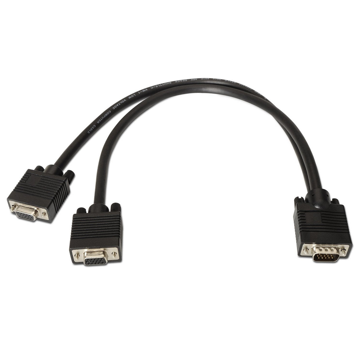 Aisens Cable Bifurcador Svga - Hdb15/M-2xhdb15/H - 45cm - Negro