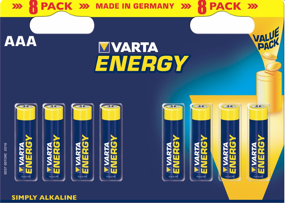 Pack Varta De 8 Baterías Alcalinas Aaa (Lr03) De 1.5v