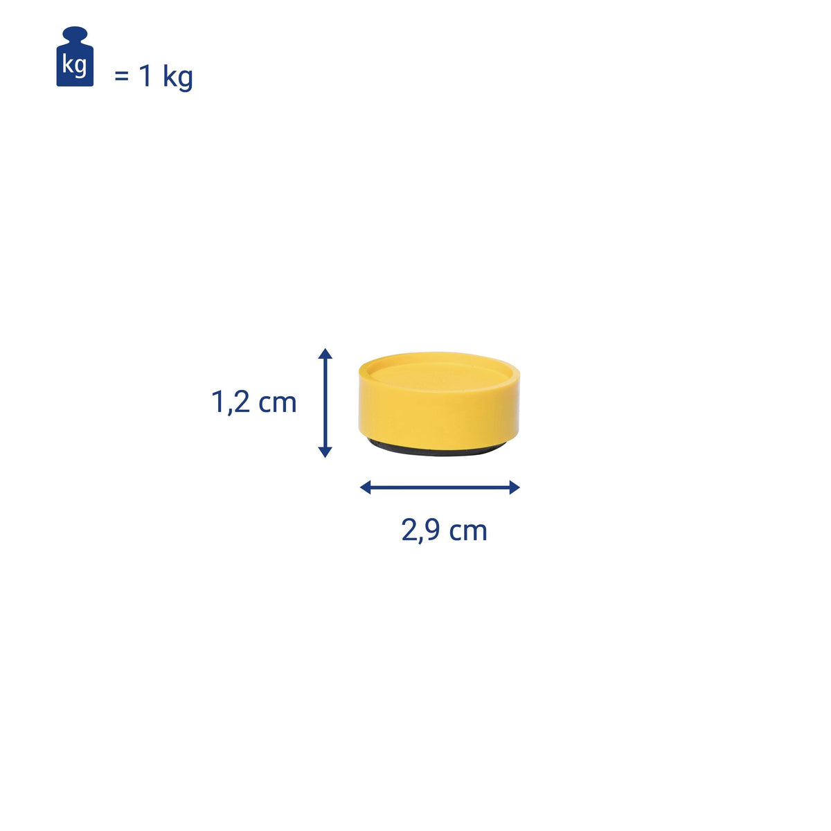 Maul Industriemagnet Redondo 29mm 10 Unidades Amarillo