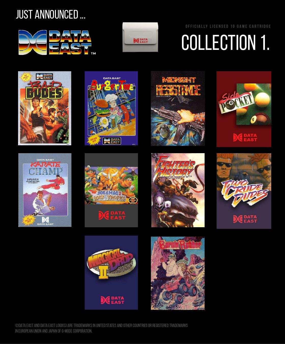 Juego Cartucho Evercade Dataeast Cartridge 1 Retro