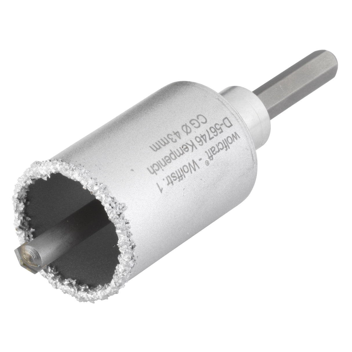 Corona De Perforación Recubierta De Carburo De Tungsteno, Con Adaptador, Ø43 X 55 Mm