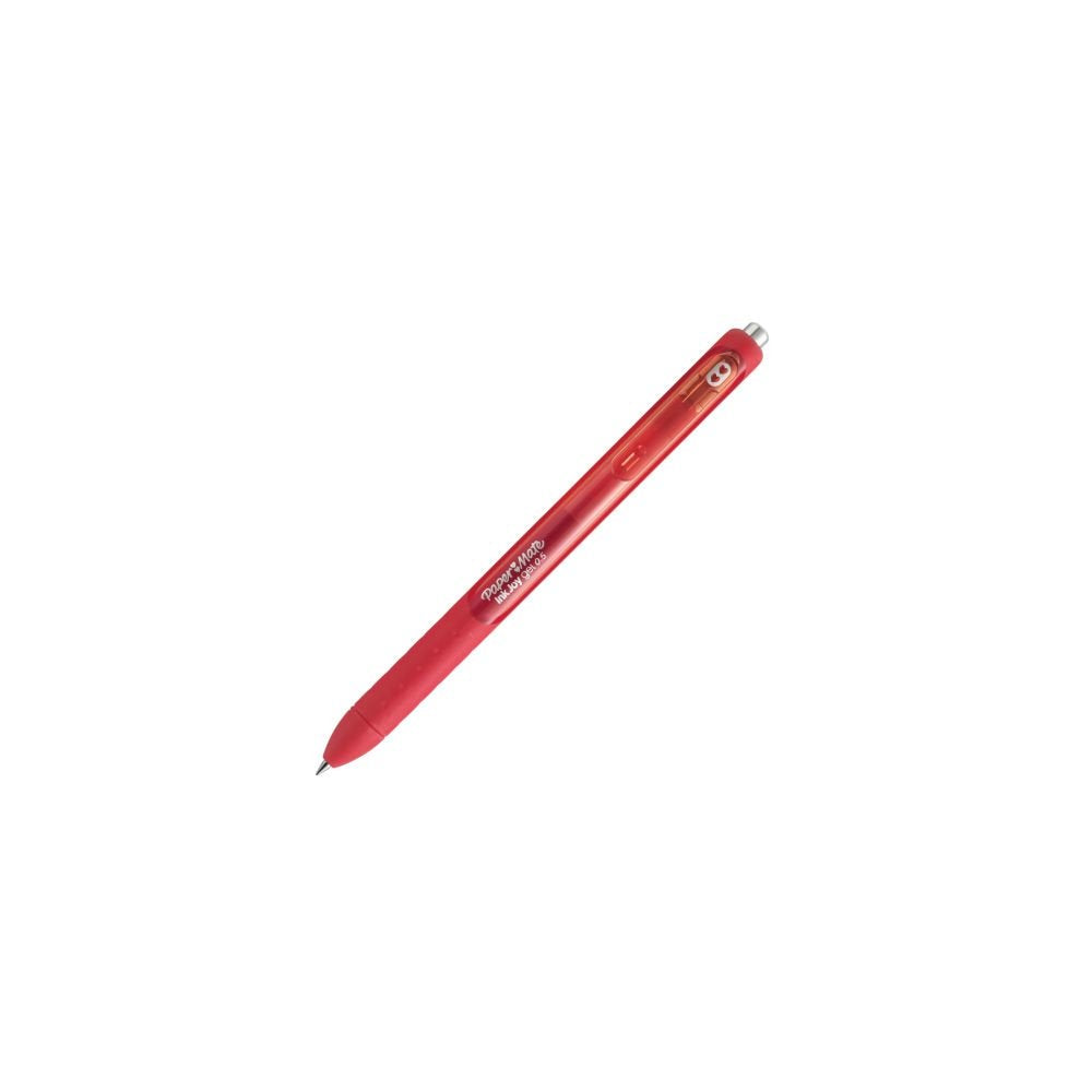 Paper Mate Inkjoy Gel Brillante Bolígrafo Retráctil Punta Media Rojo Caja -12u-