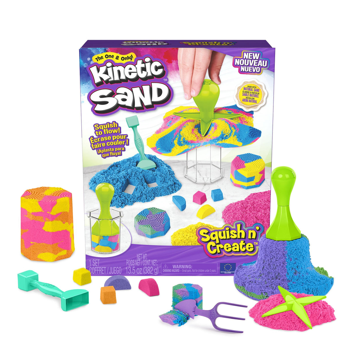 Spin Master Kinetic Sand Squish N Create Set, 6065527