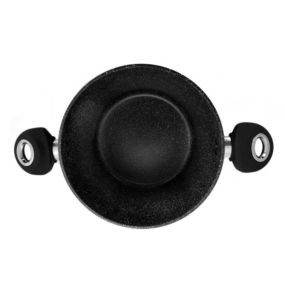 Orbegozo Cfh 3024 Cacerola Honda De Aluminio Forjado - 6l De Capacidad - Antiadherente - Mango Ergonomico - Tapa De