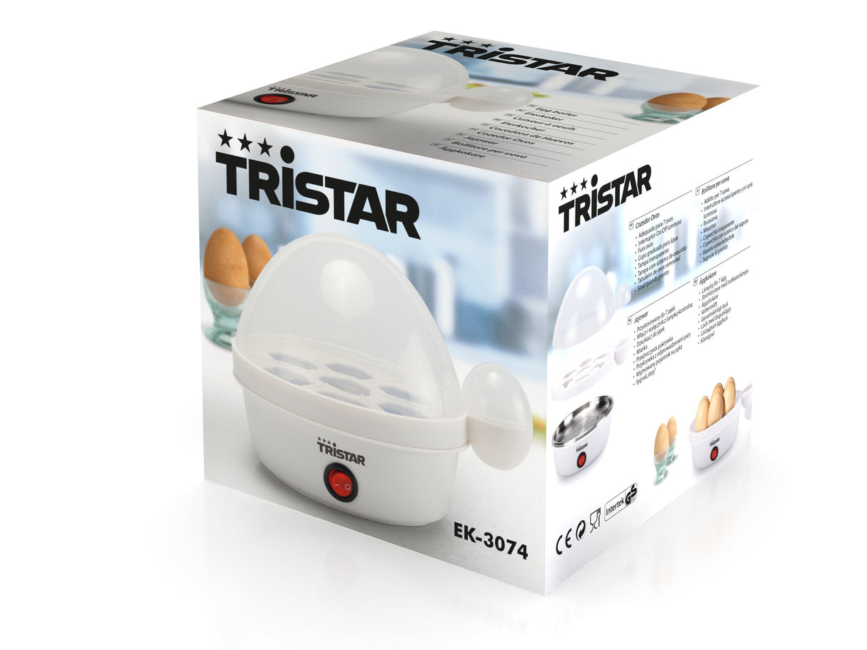 EAN 8713016030740 - Tristar EK-3074 cuecehuevos 7 huevos 350 W Transparente, Blanco imagen 5