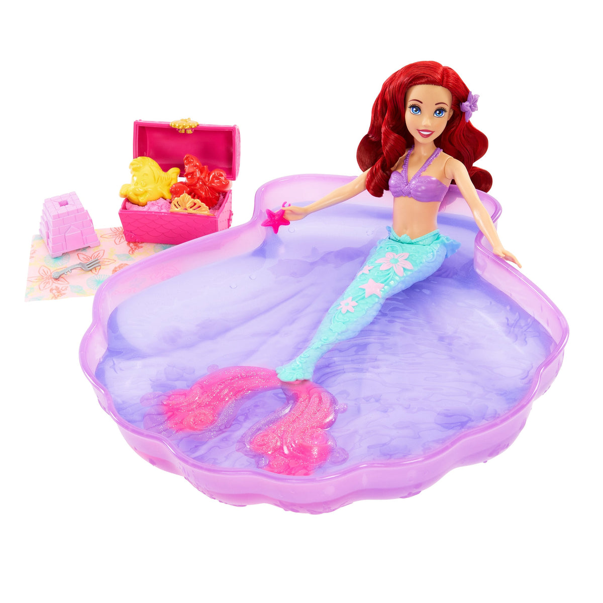 Muñeca Ariel Agua Y Arena La Sirenita Disney