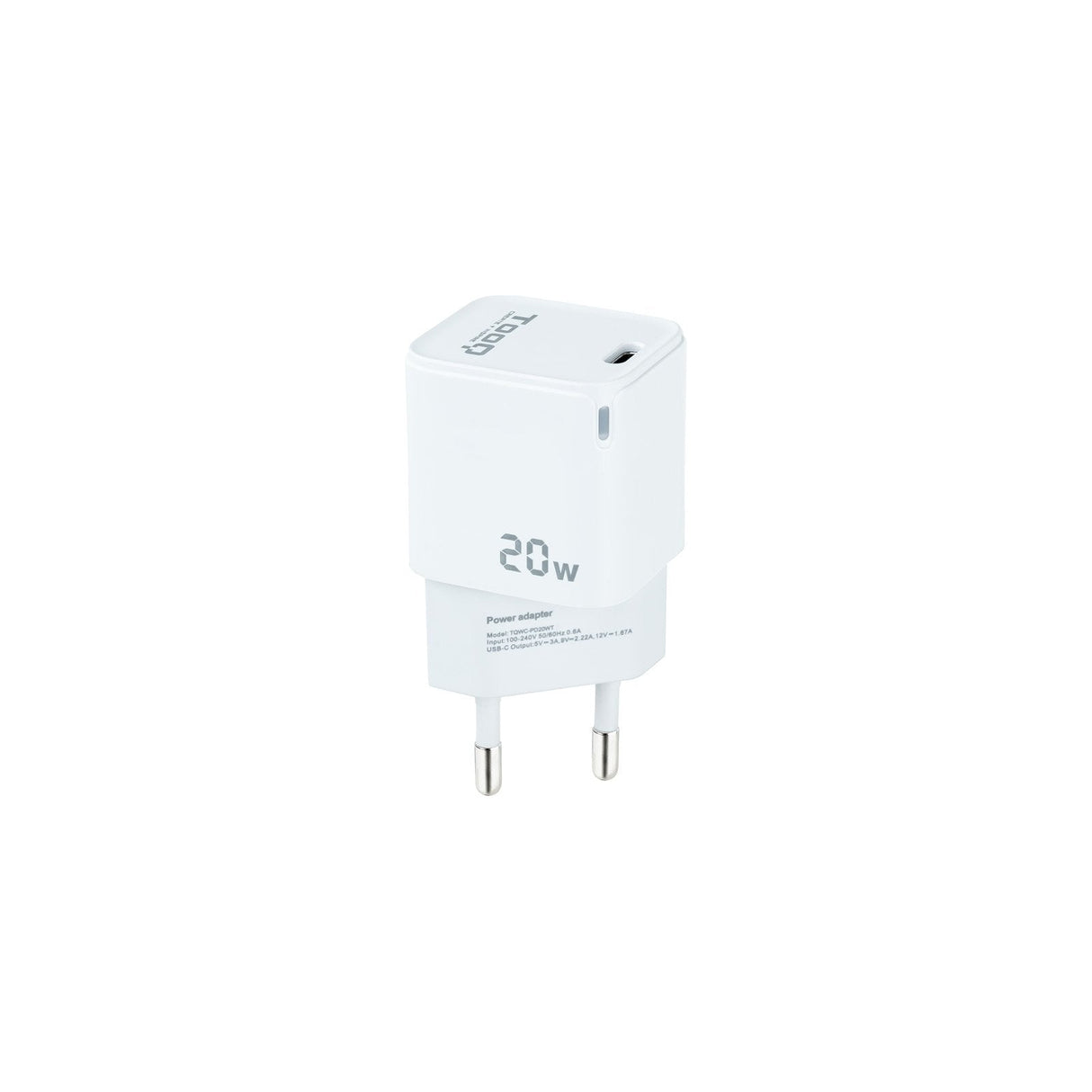Tooq Cargador De Pared Usb-C/Pd 20w - Blanco