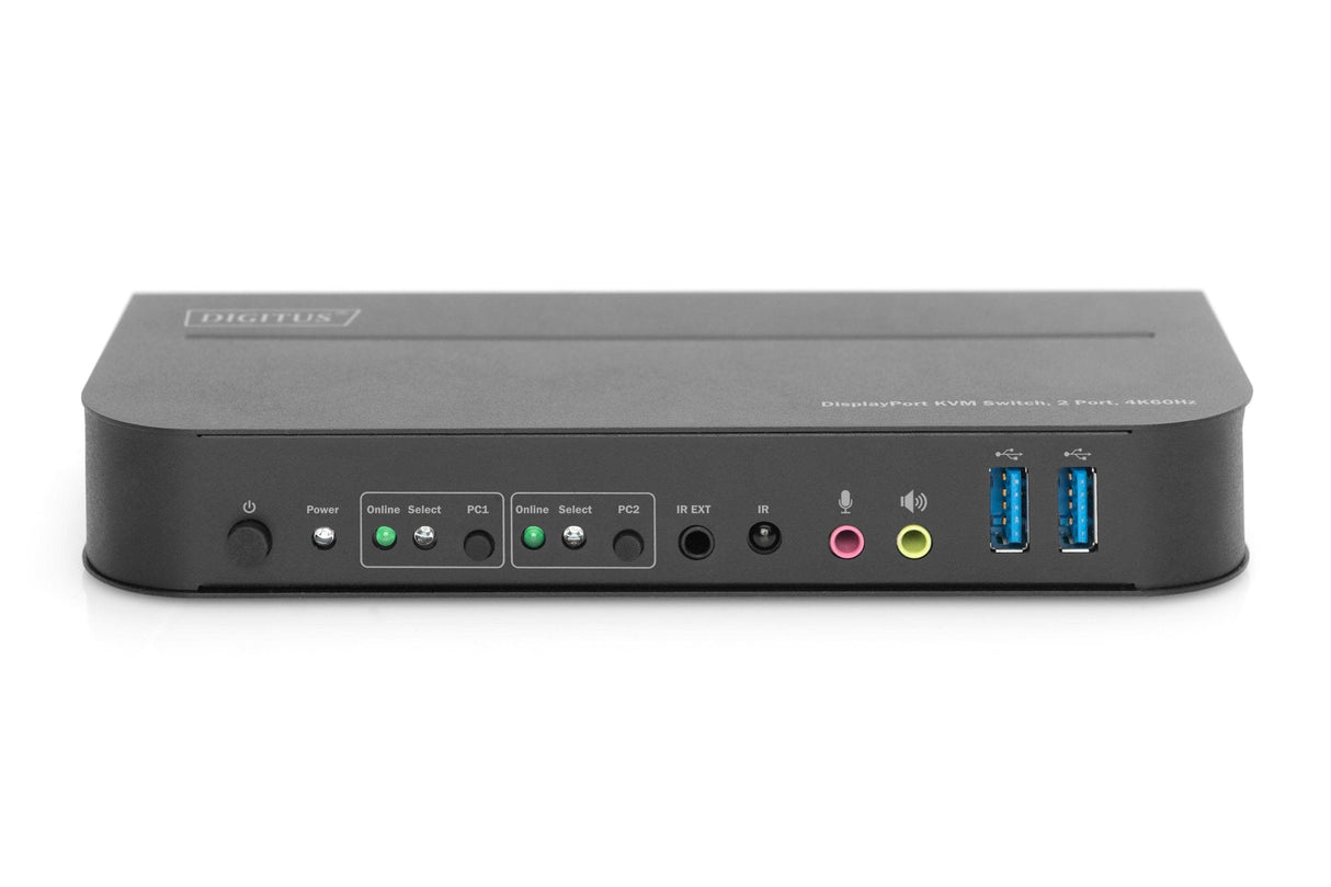 Digitus Kvm Switch, 2-Port, 4k60hz, 2xdp In, 1xdp/Hdmi Out
