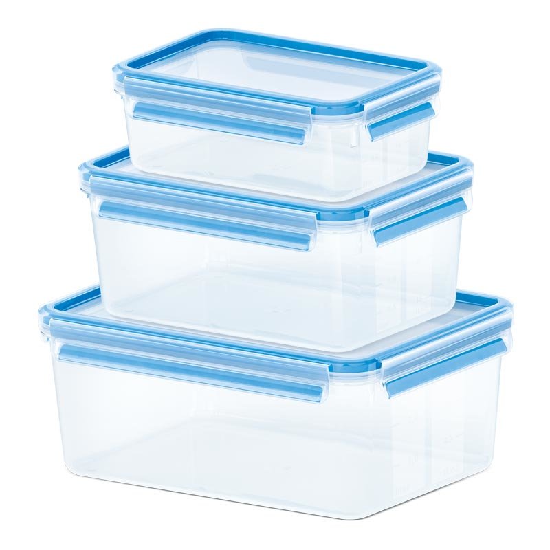 Emsa Food Clip&Close 508567 3p Set Transparent/Blue