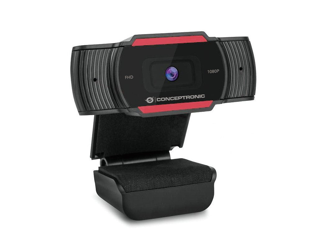 EAN 4015867224595 - Conceptronic AMDIS 1080P FHD cámara web 1920 x 1080 Pixeles USB 2.0 Negro, Rojo imagen 1