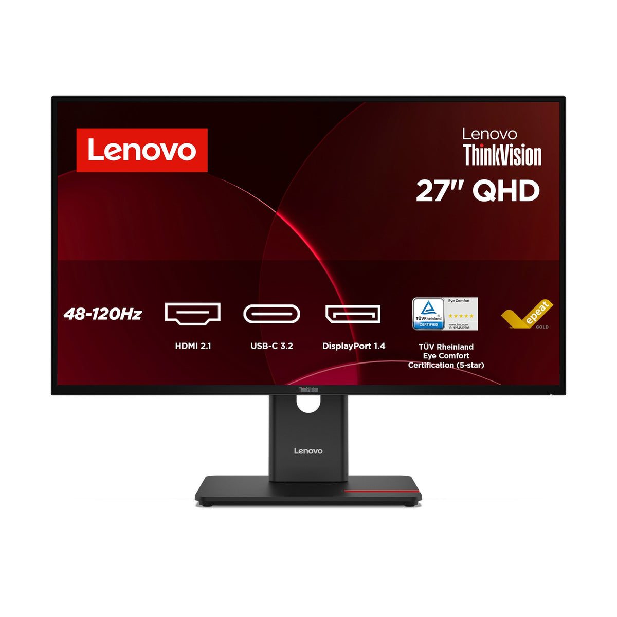 EAN 0198155930423 - Lenovo ThinkVision T27Q-40 pantalla para PC 68,6 cm (27") 2560 x 1440 Pixeles Wide Quad HD LED Negro imagen 1